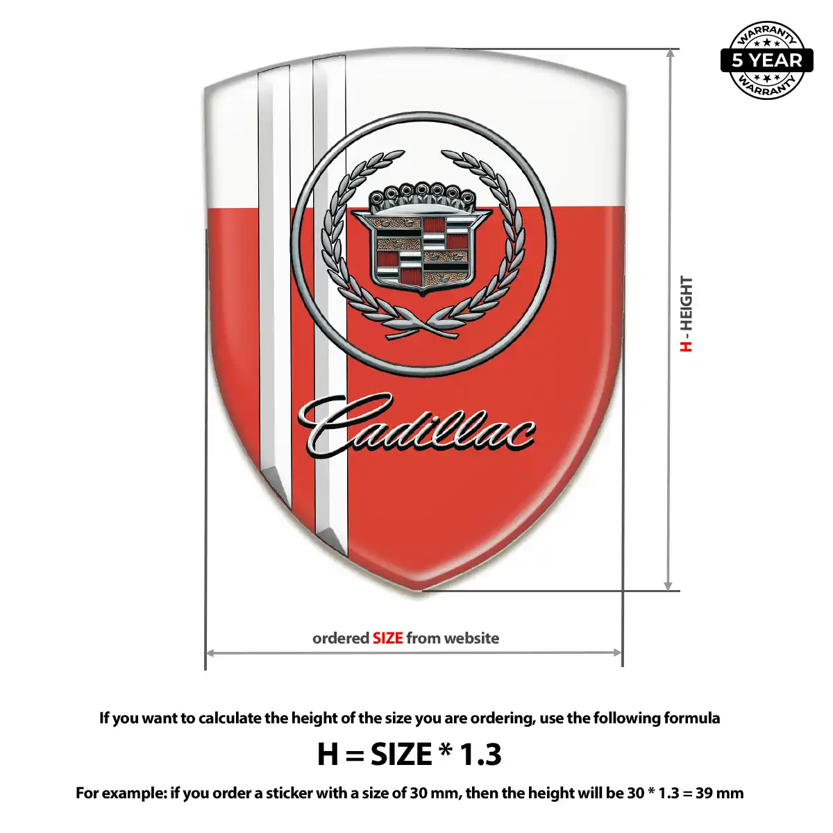 Cadillac Domed Emblem Vortex X