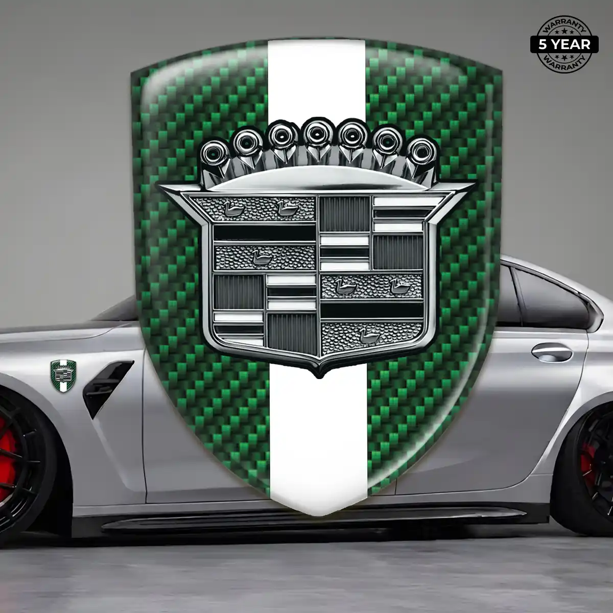 Cadillac Domed Logo Decal Branded Line
