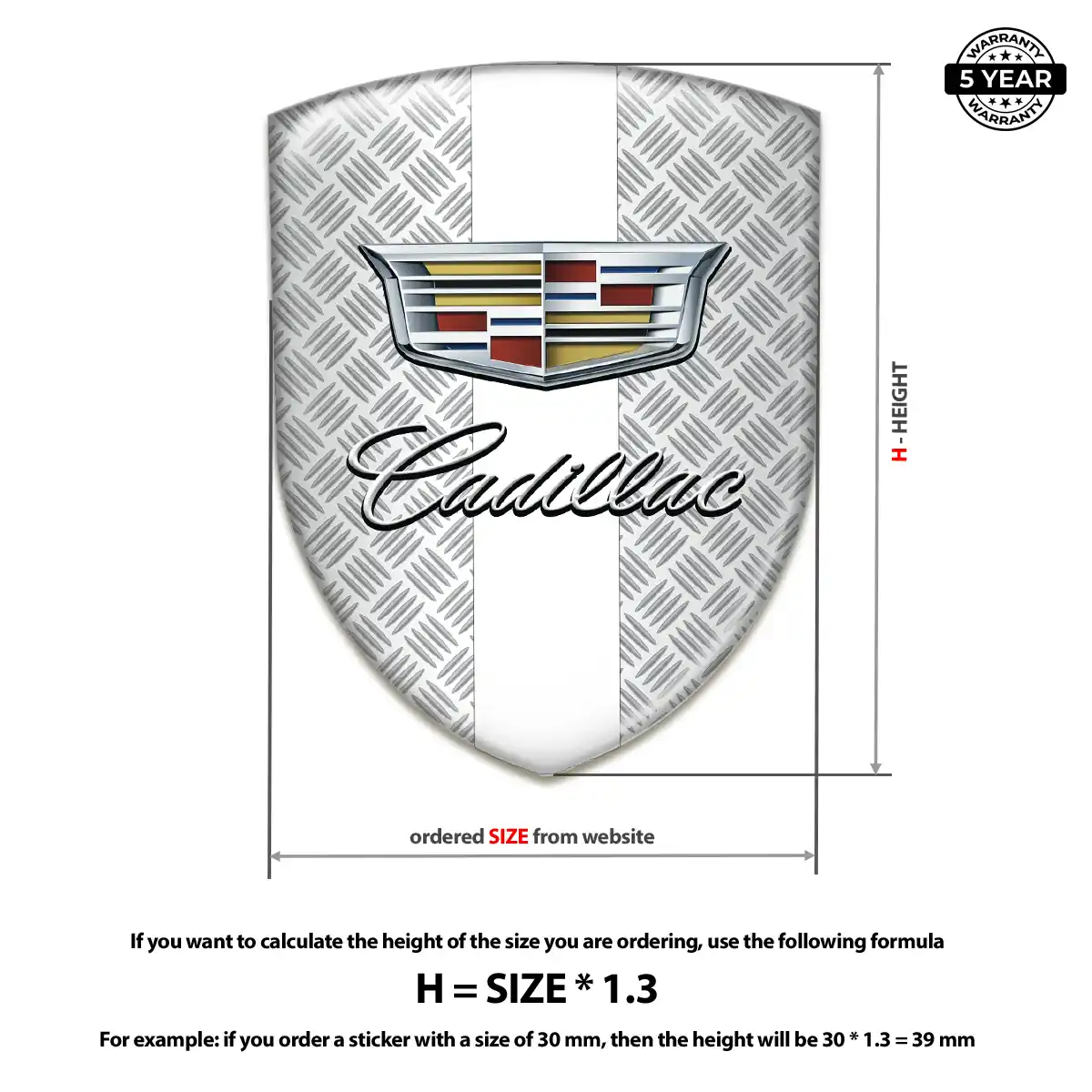 Cadillac Domed Logo Decal Exclusive Series