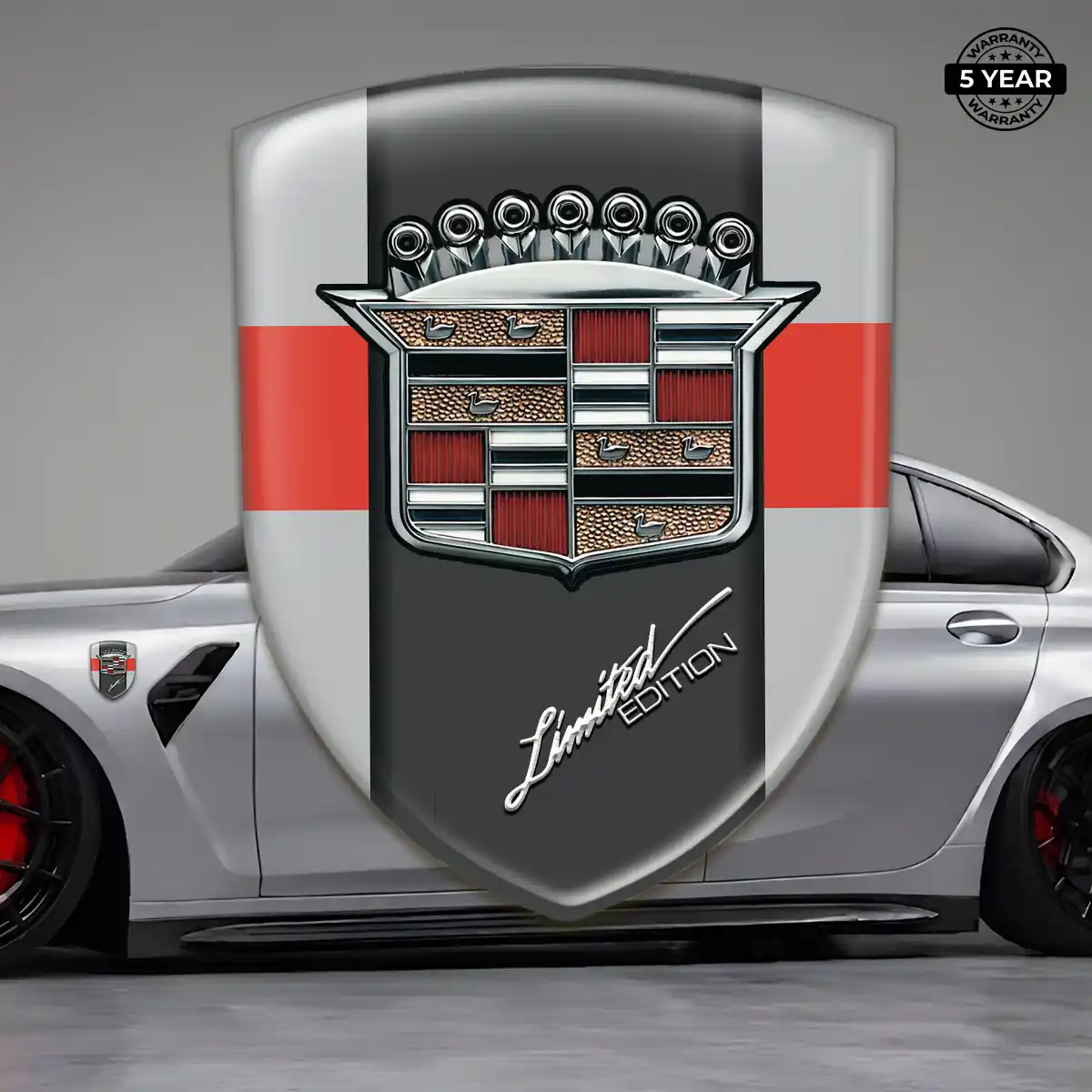 Cadillac Domed Logo Decal Performance Style