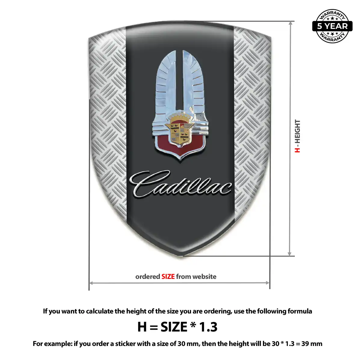 Cadillac Domed Logo Decal Street Tuning