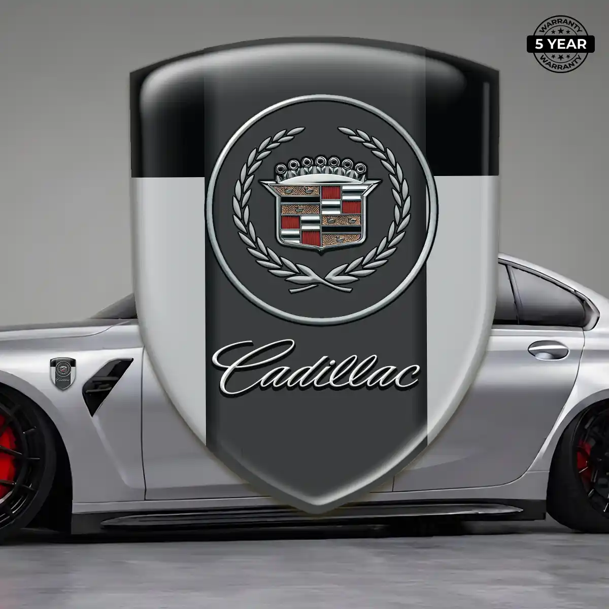 Cadillac Domed Logo Decal Vortex Series
