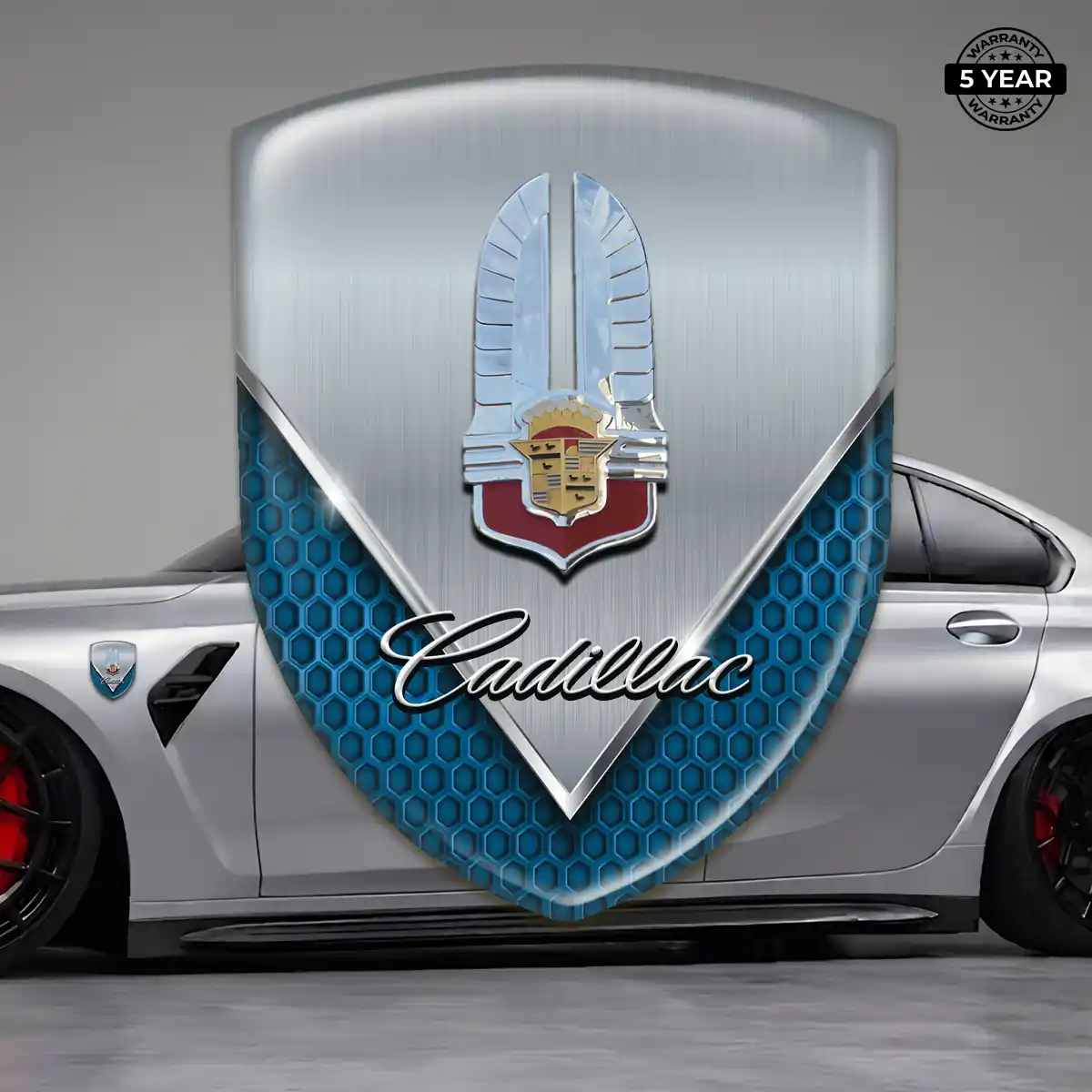 Cadillac Domed Logo Sticker Deluxe Edition