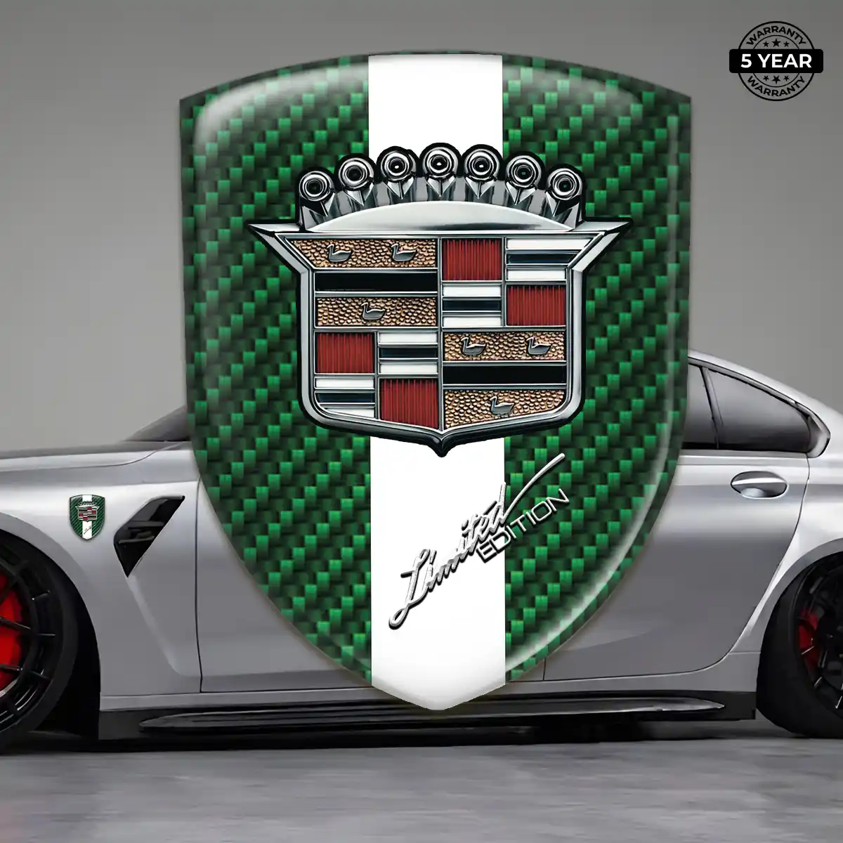Cadillac Domed Logo Sticker Exterior Luxe
