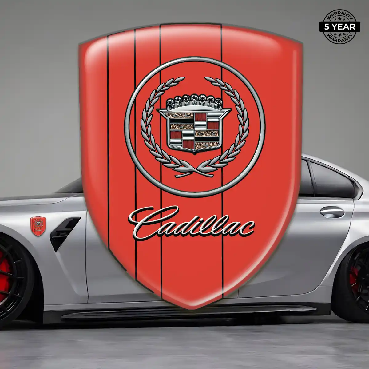 Cadillac Domed Logo Sticker Marked Edition