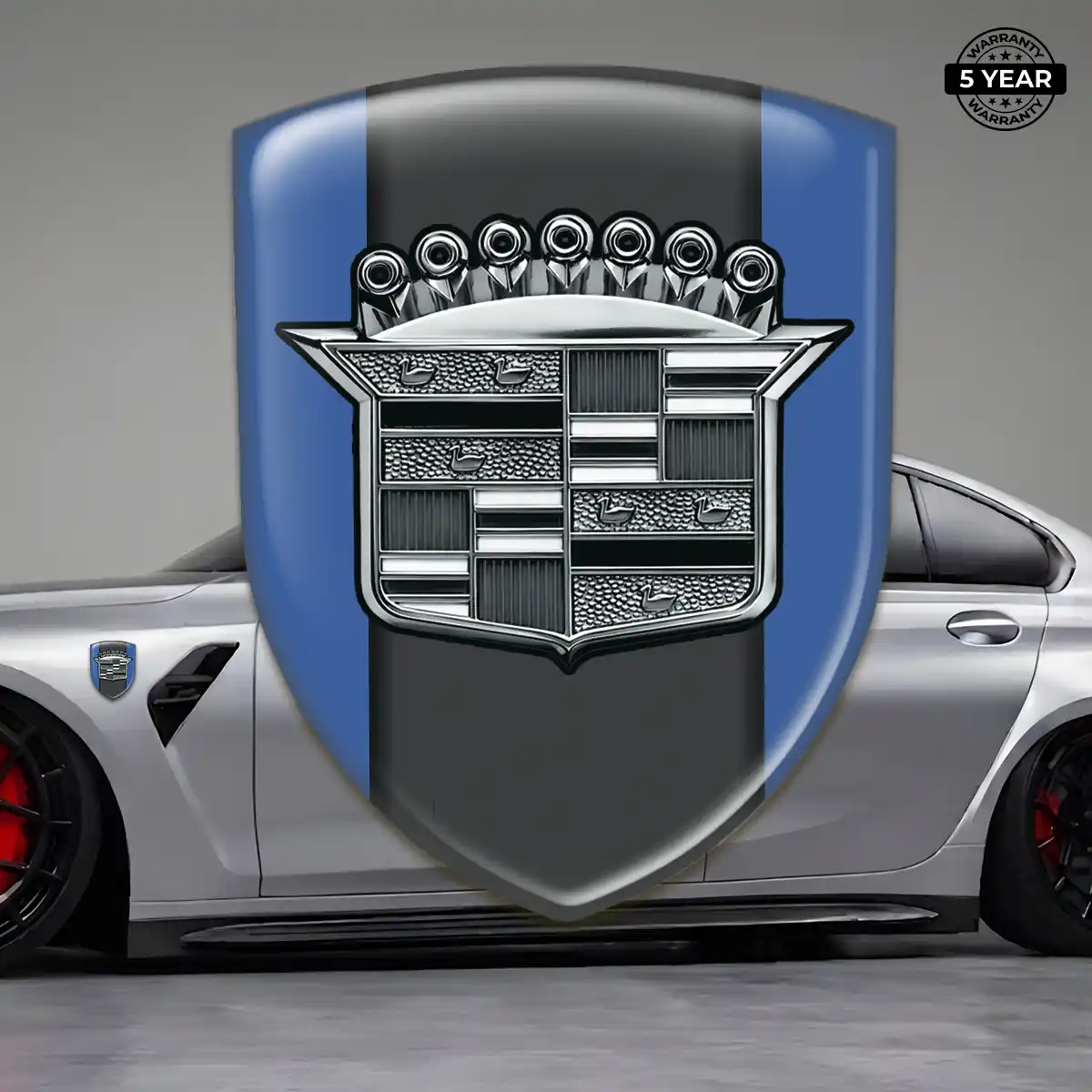 Cadillac Domed Logo Sticker Premium Dome