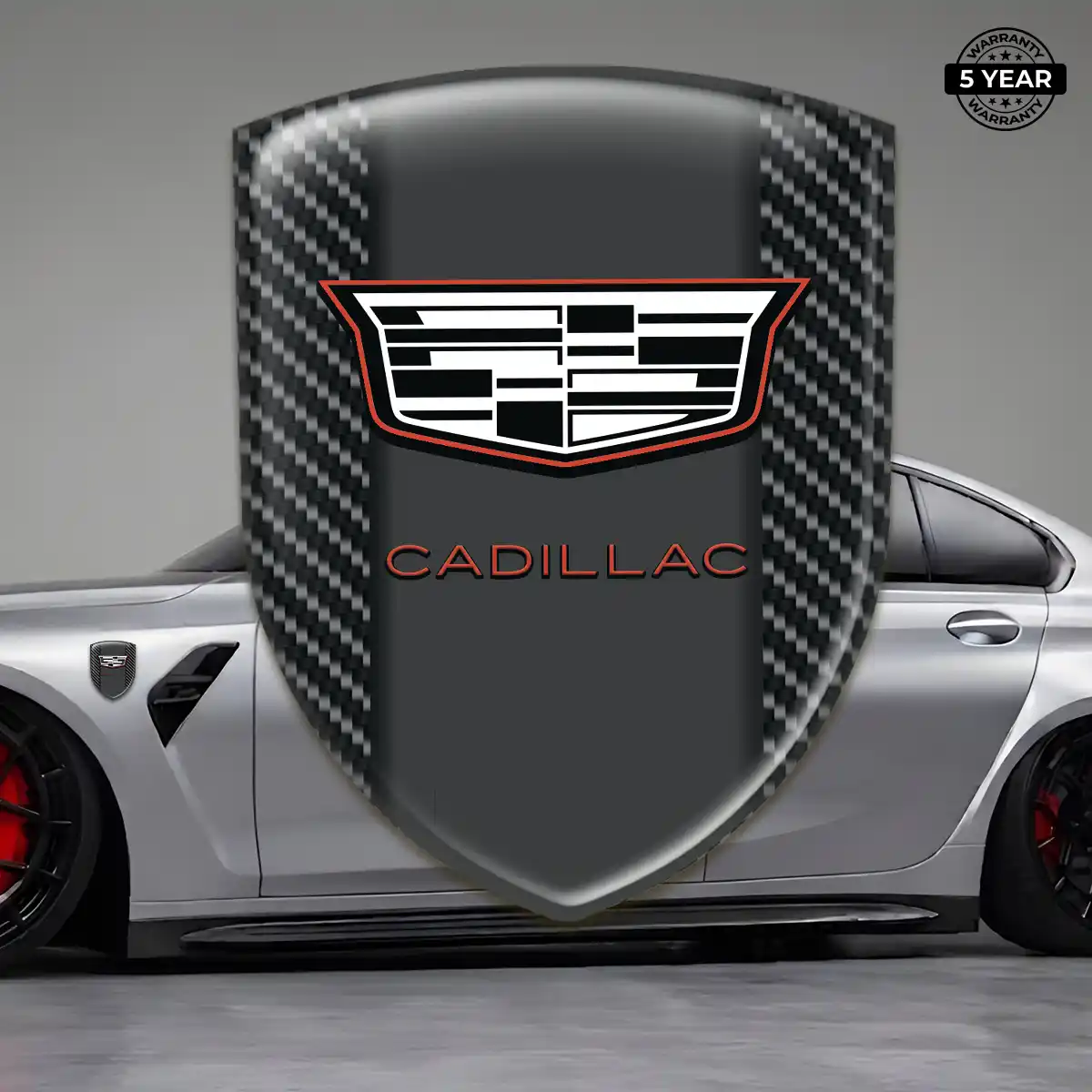 Cadillac Domed Logo Sticker Resin Elite