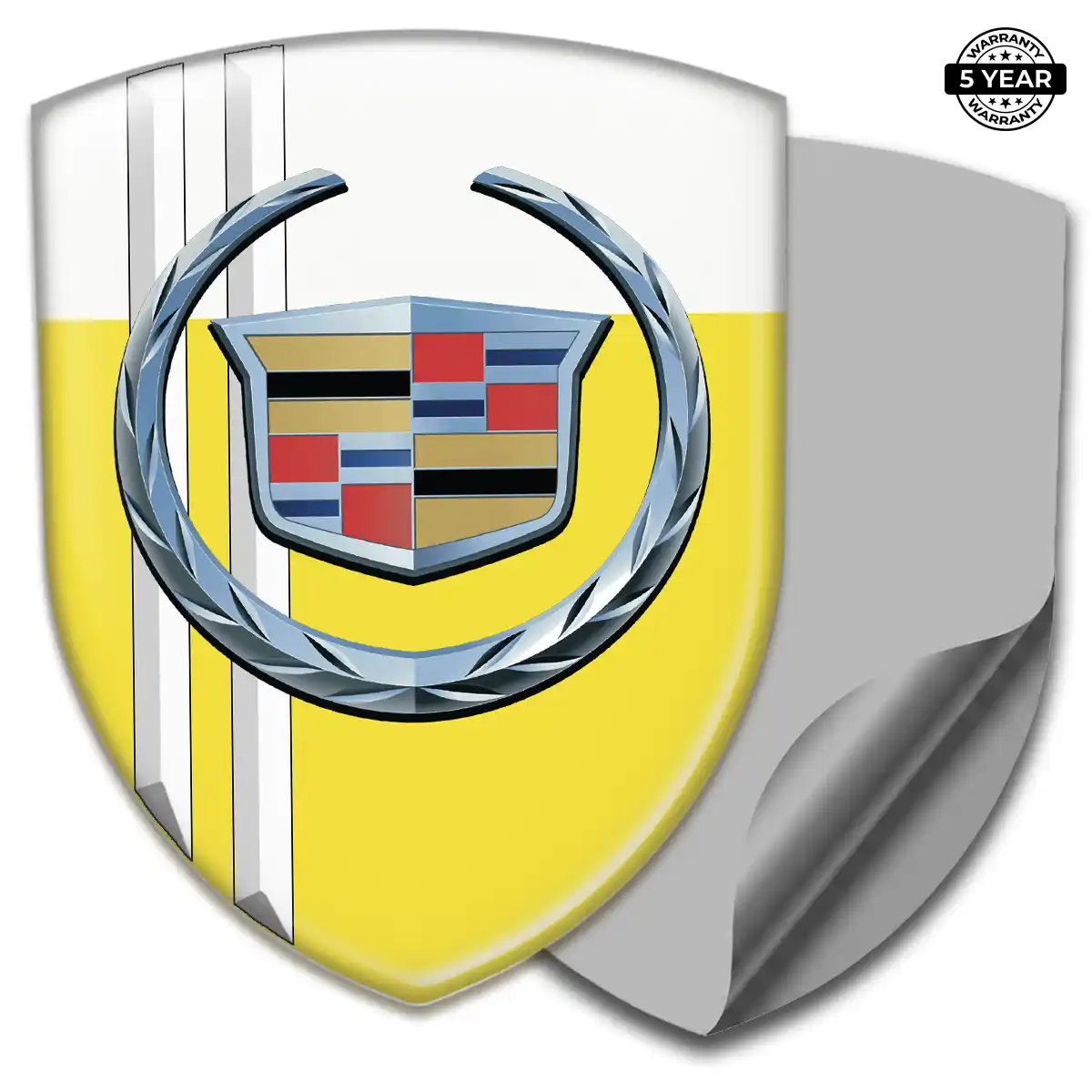 Cadillac Domed Logo Sticker Sleek Style