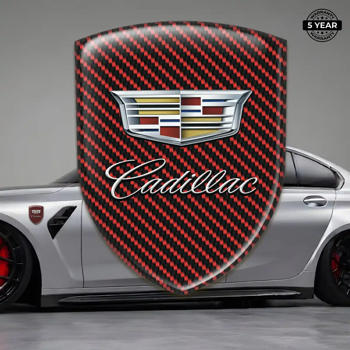 Cadillac Domed Logo Sticker Superior Craft