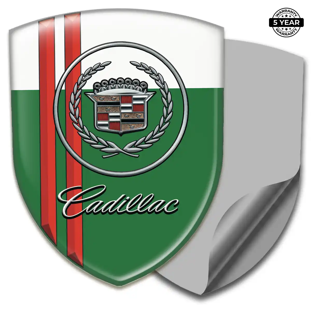Cadillac Domed Logo Sticker Vortex Series