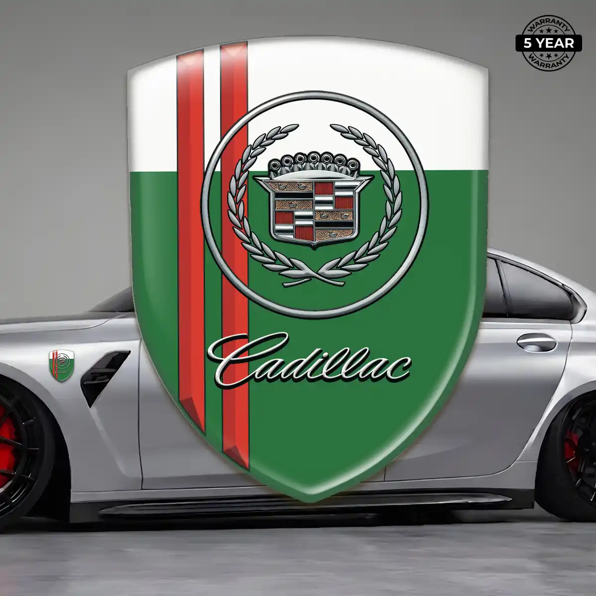 Cadillac Domed Logo Sticker Vortex Series