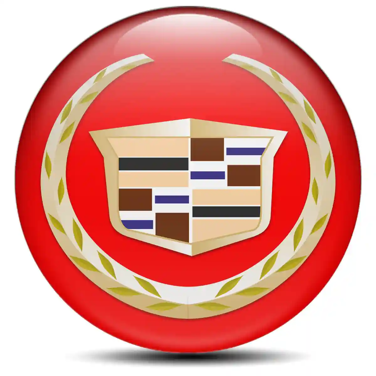 Cadillac Domed Sticker High Quality