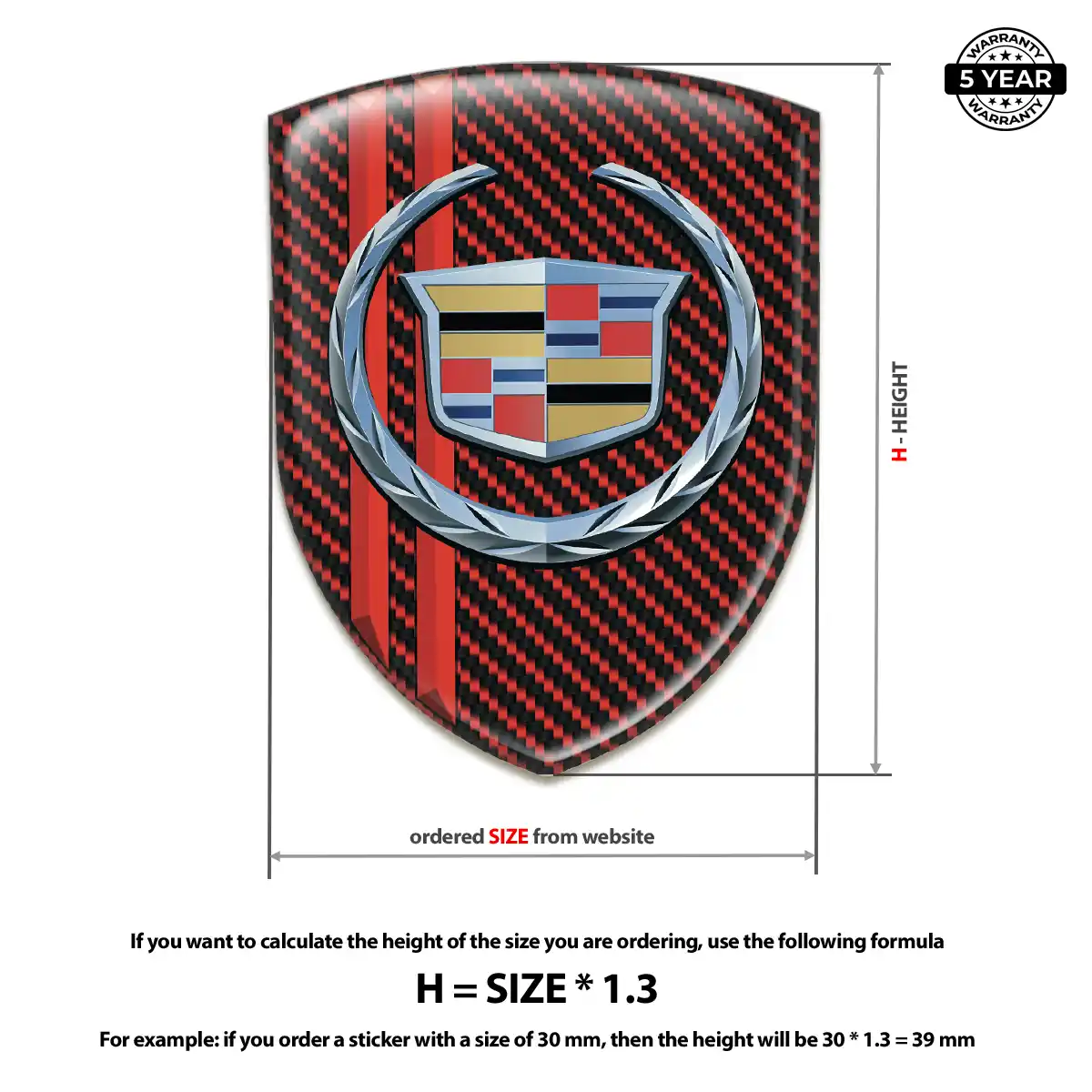Cadillac Emblem Badge Elite Finish