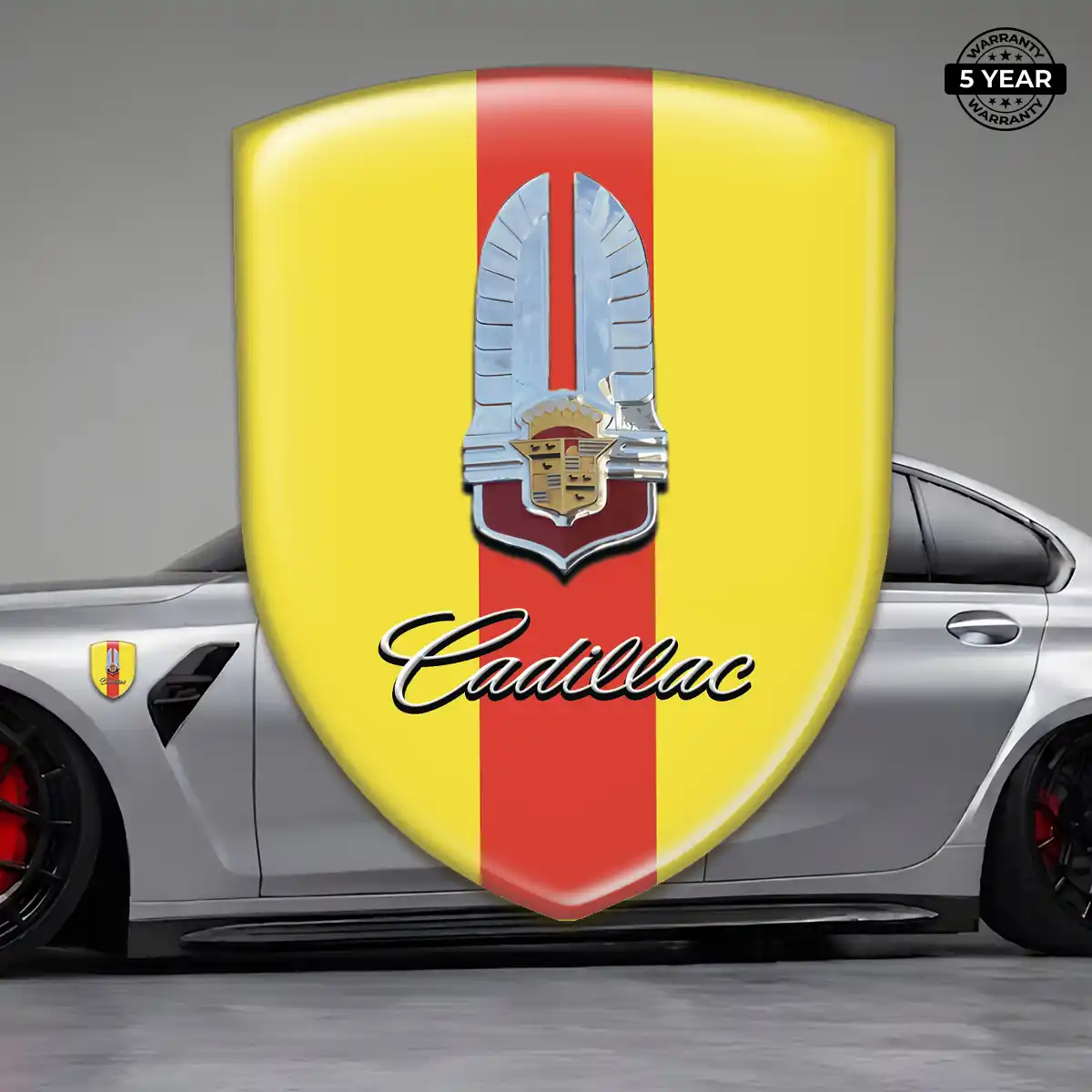 Cadillac Emblem Badge Logo Branded Line