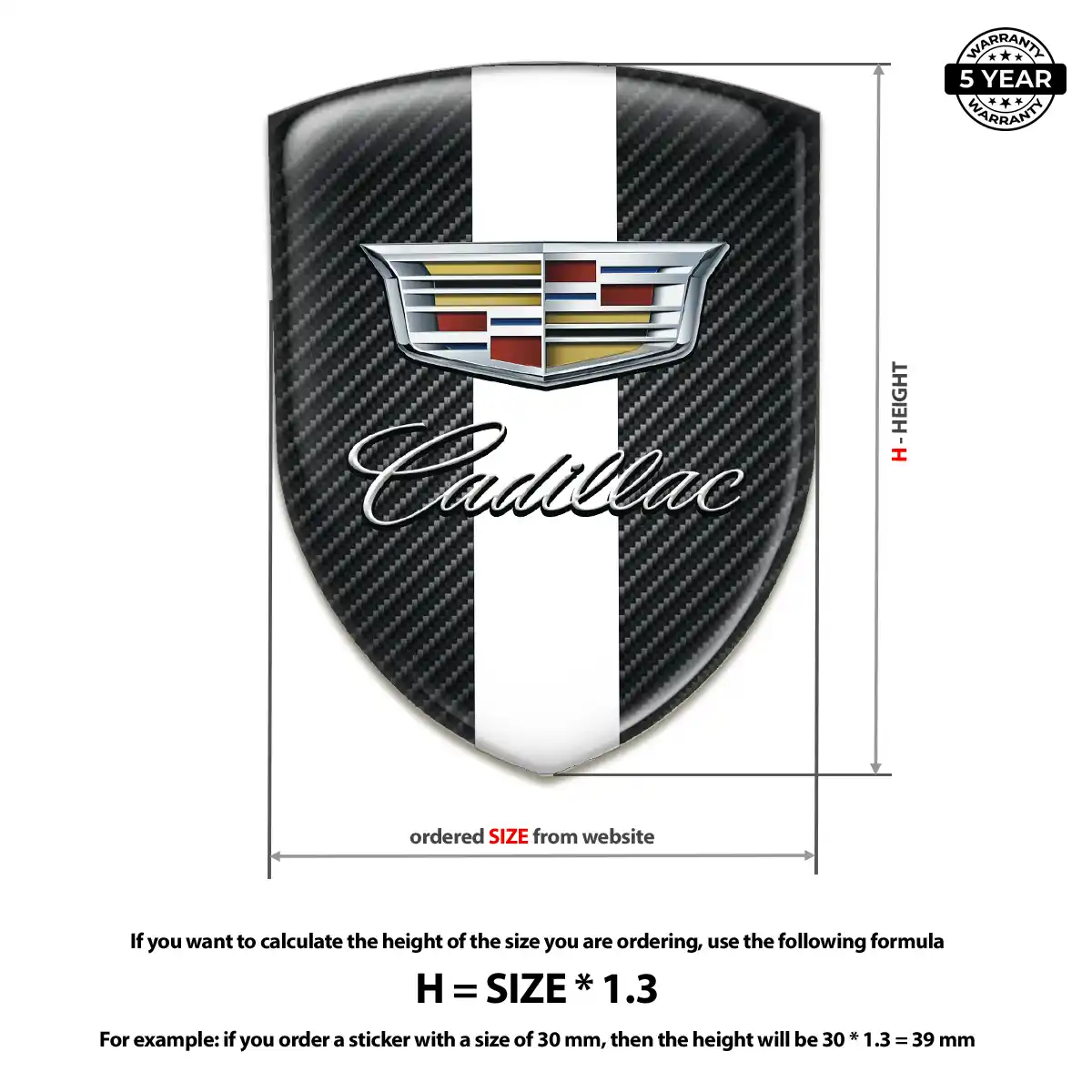 Cadillac Emblem Badge Logo Cabin Style