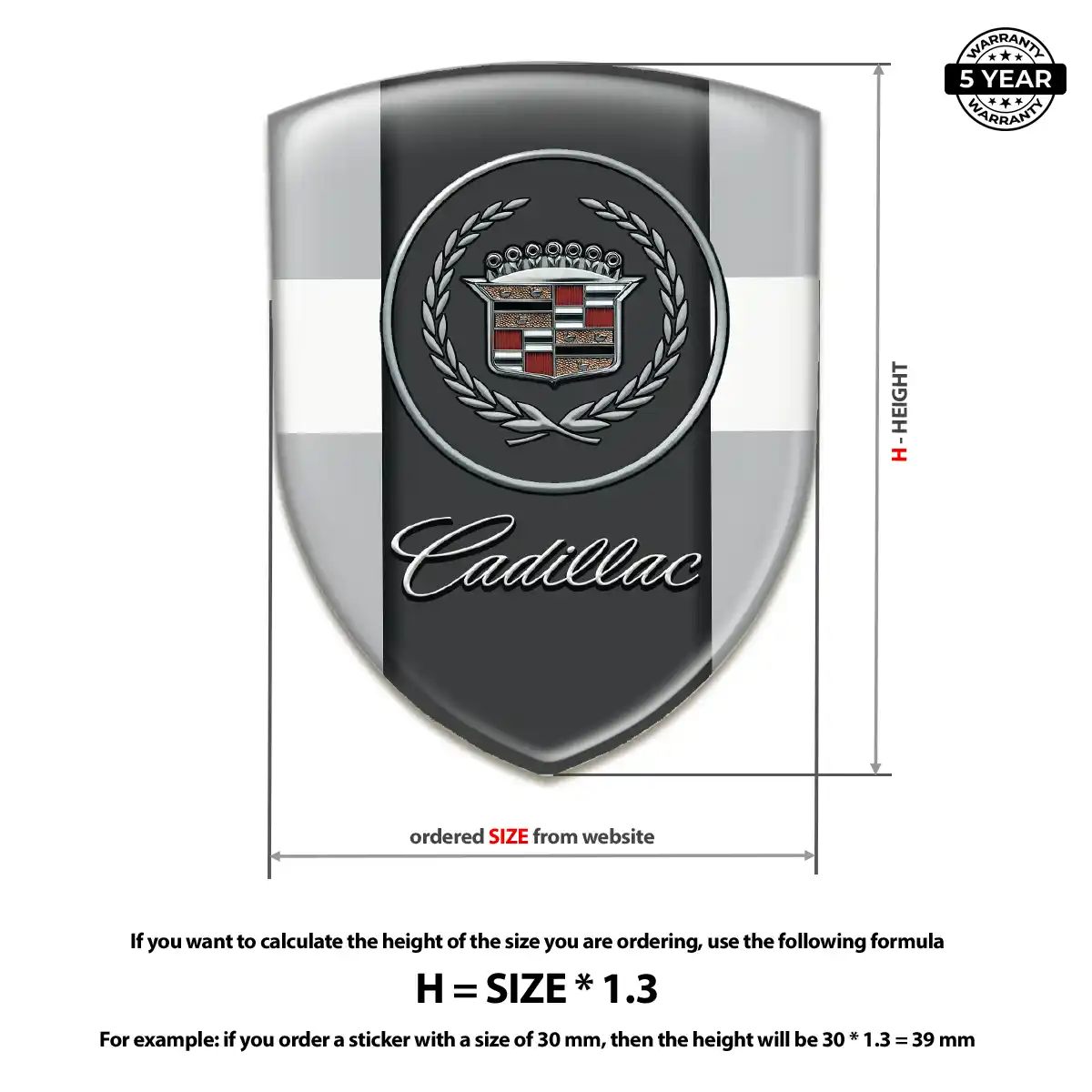 Cadillac Emblem Badge Logo Deluxe Edition