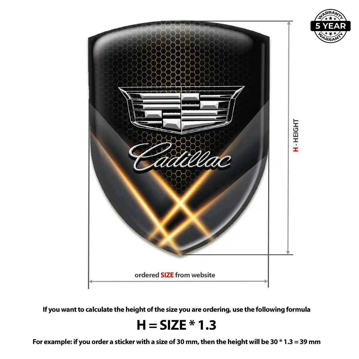 Cadillac Emblem Badge Logo Elite Finish