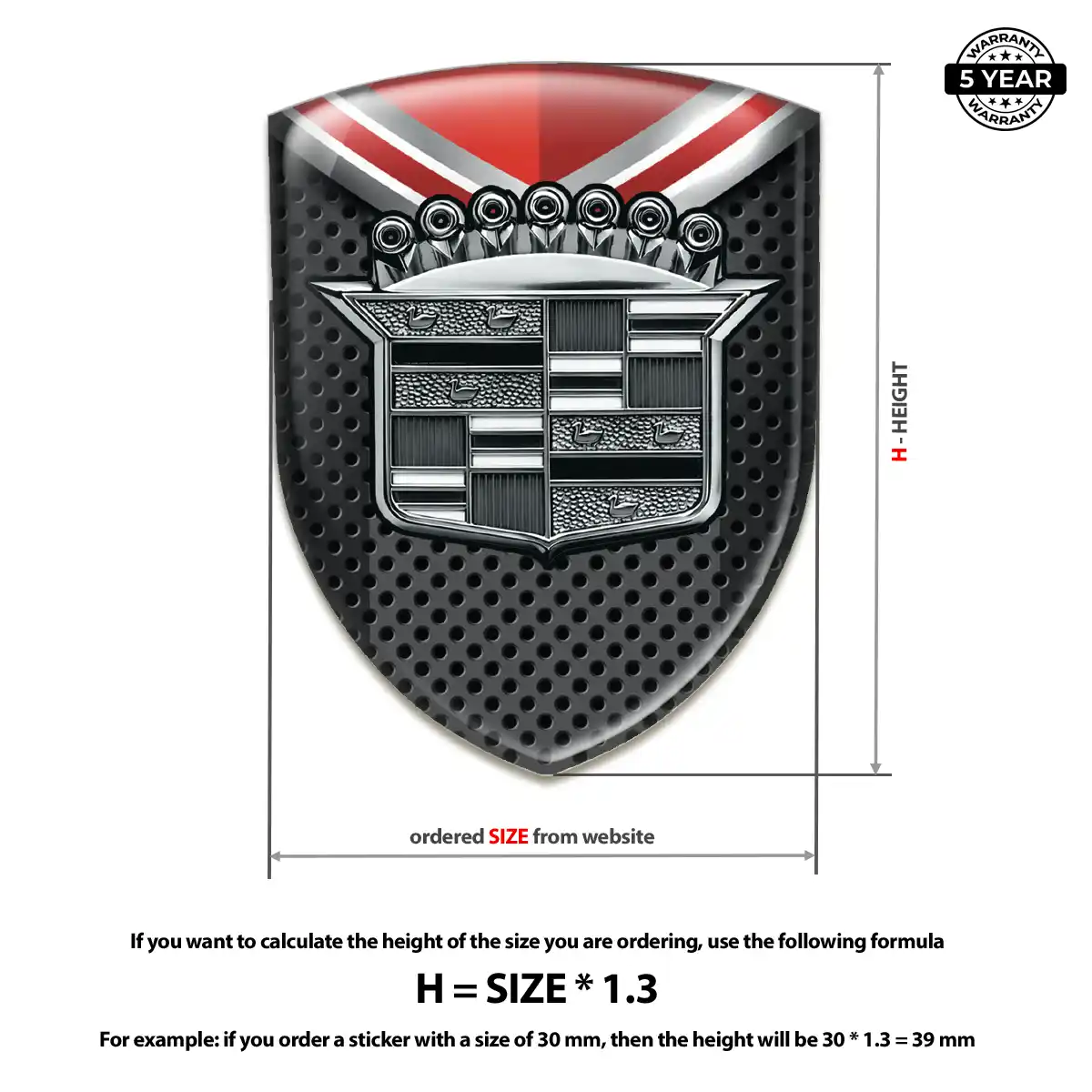 Cadillac Emblem Badge Logo Exclusive Series