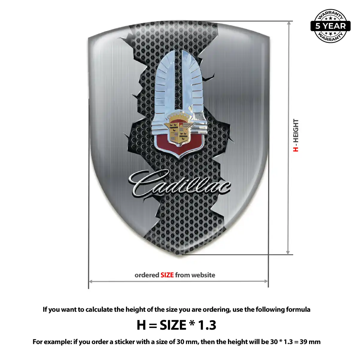 Cadillac Emblem Badge Logo Exterior Luxe