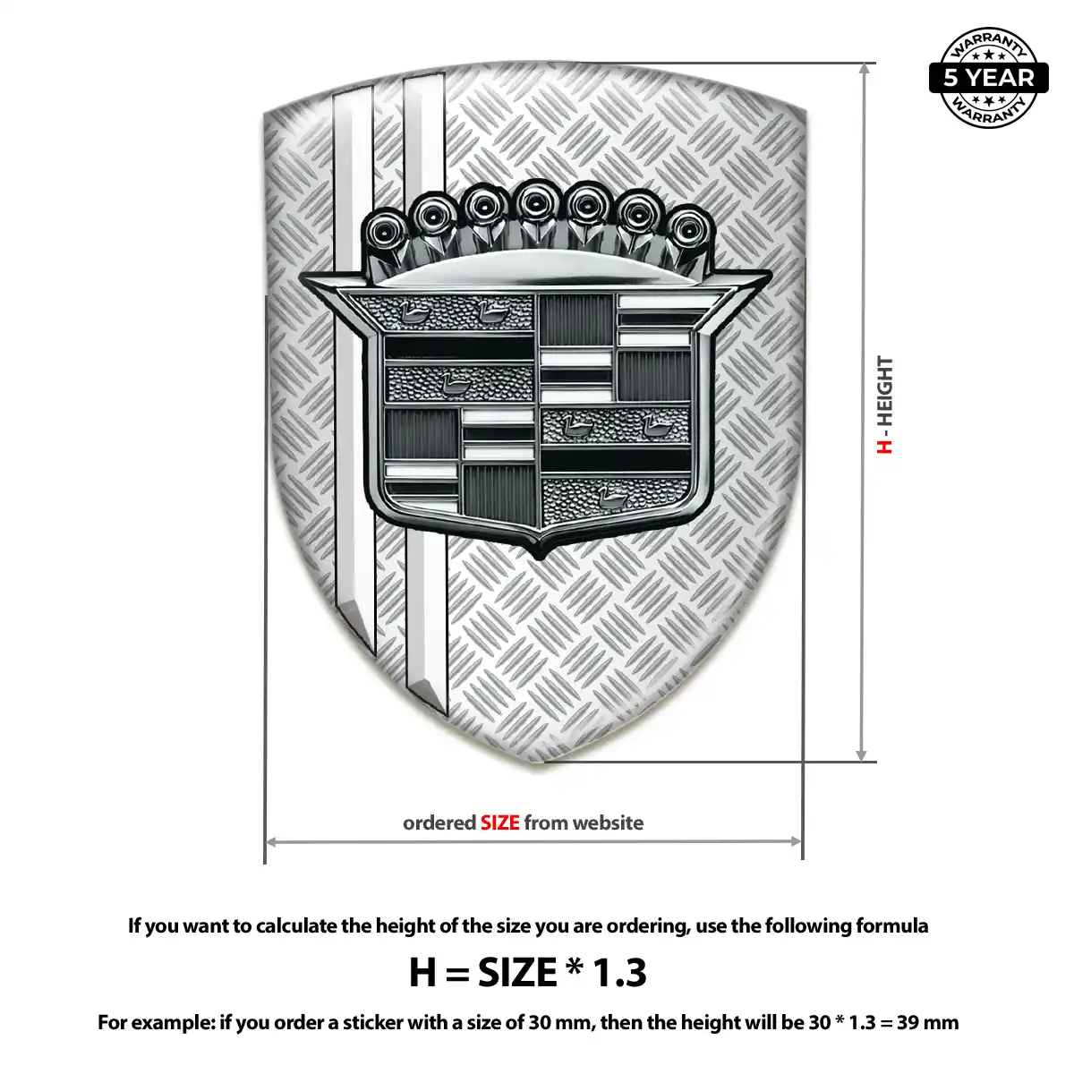 Cadillac Emblem Badge Logo Marked Edition