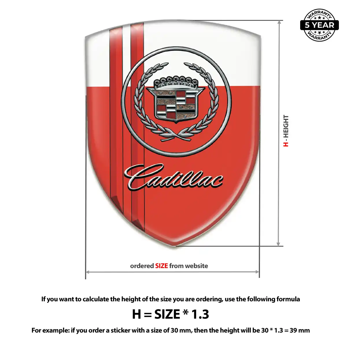 Cadillac Emblem Badge Logo Outer Style