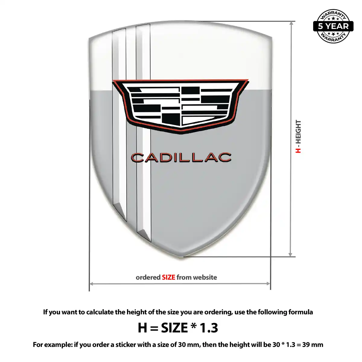 Cadillac Emblem Badge Logo Premium Dome