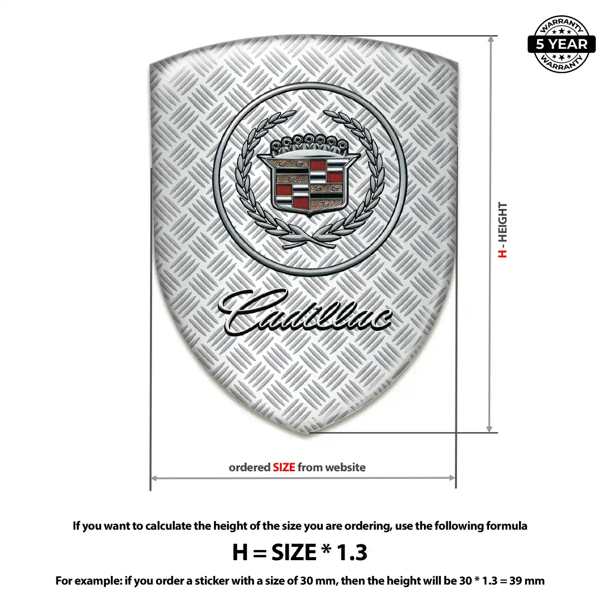 Cadillac Emblem Badge Logo Resin Elite