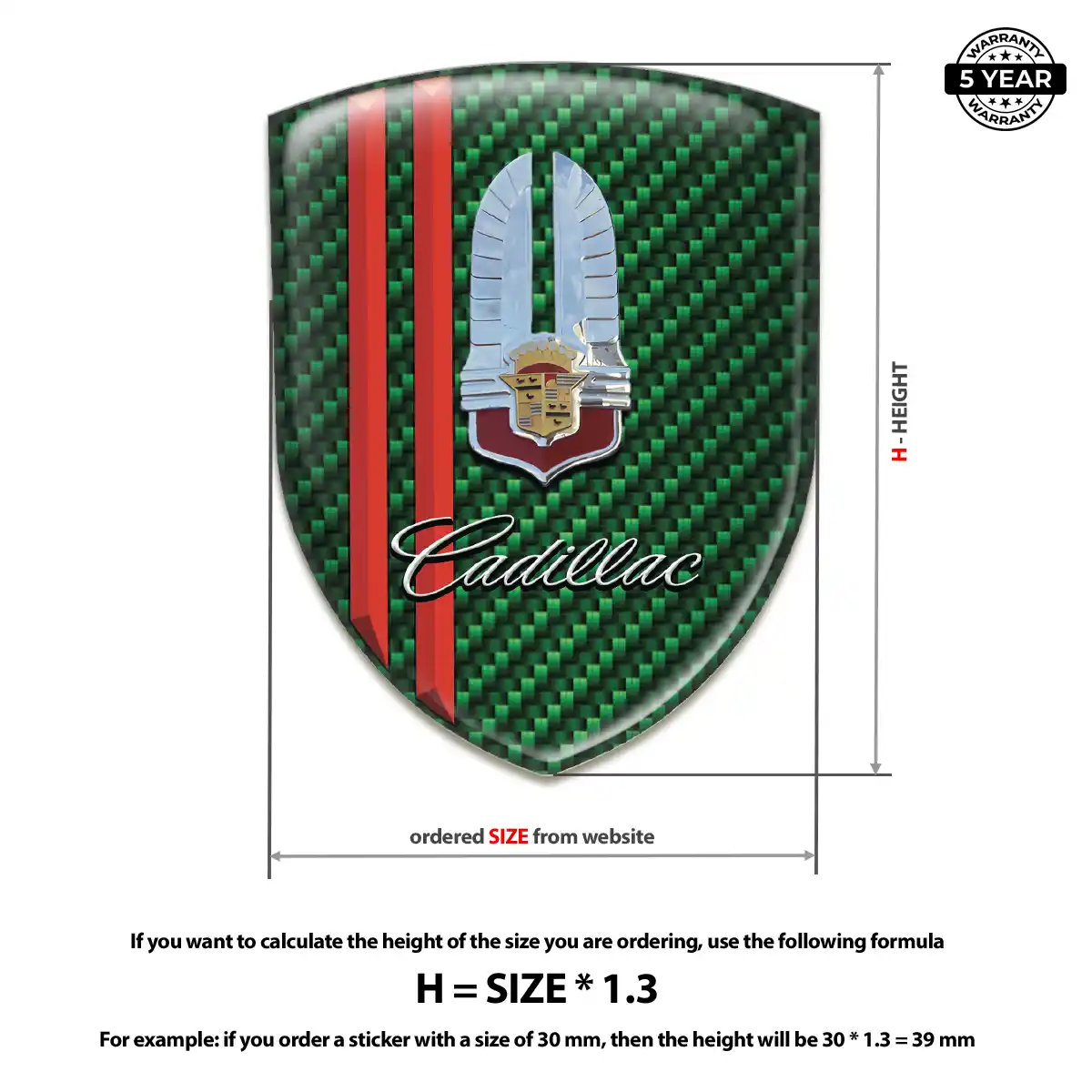 Cadillac Emblem Badge Logo Resin Luxe