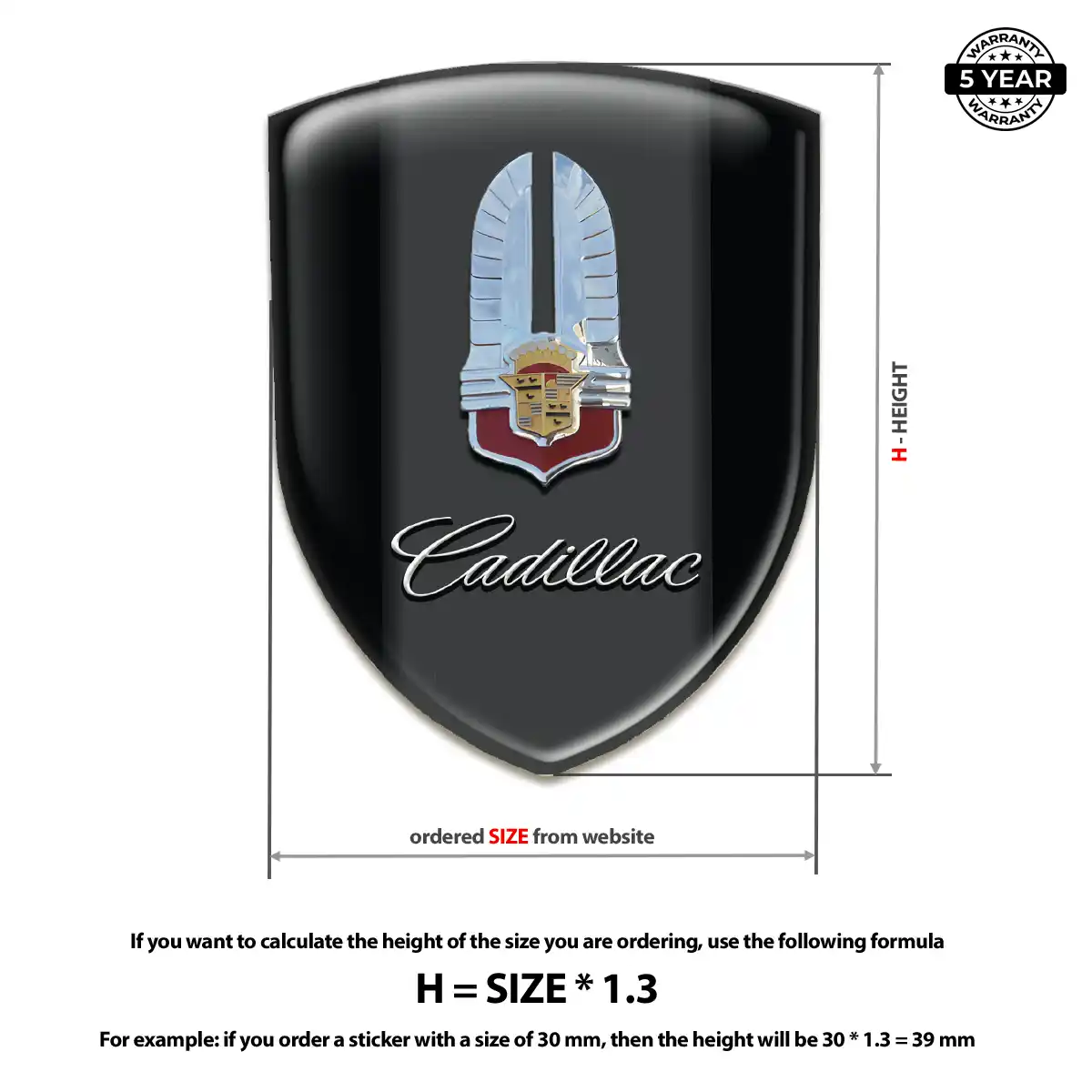 Cadillac Emblem Badge Logo Superior Craft