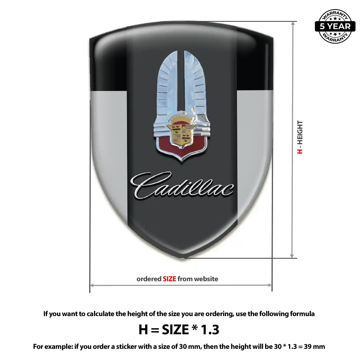 Cadillac Emblem Badge Logo Vortex Elite