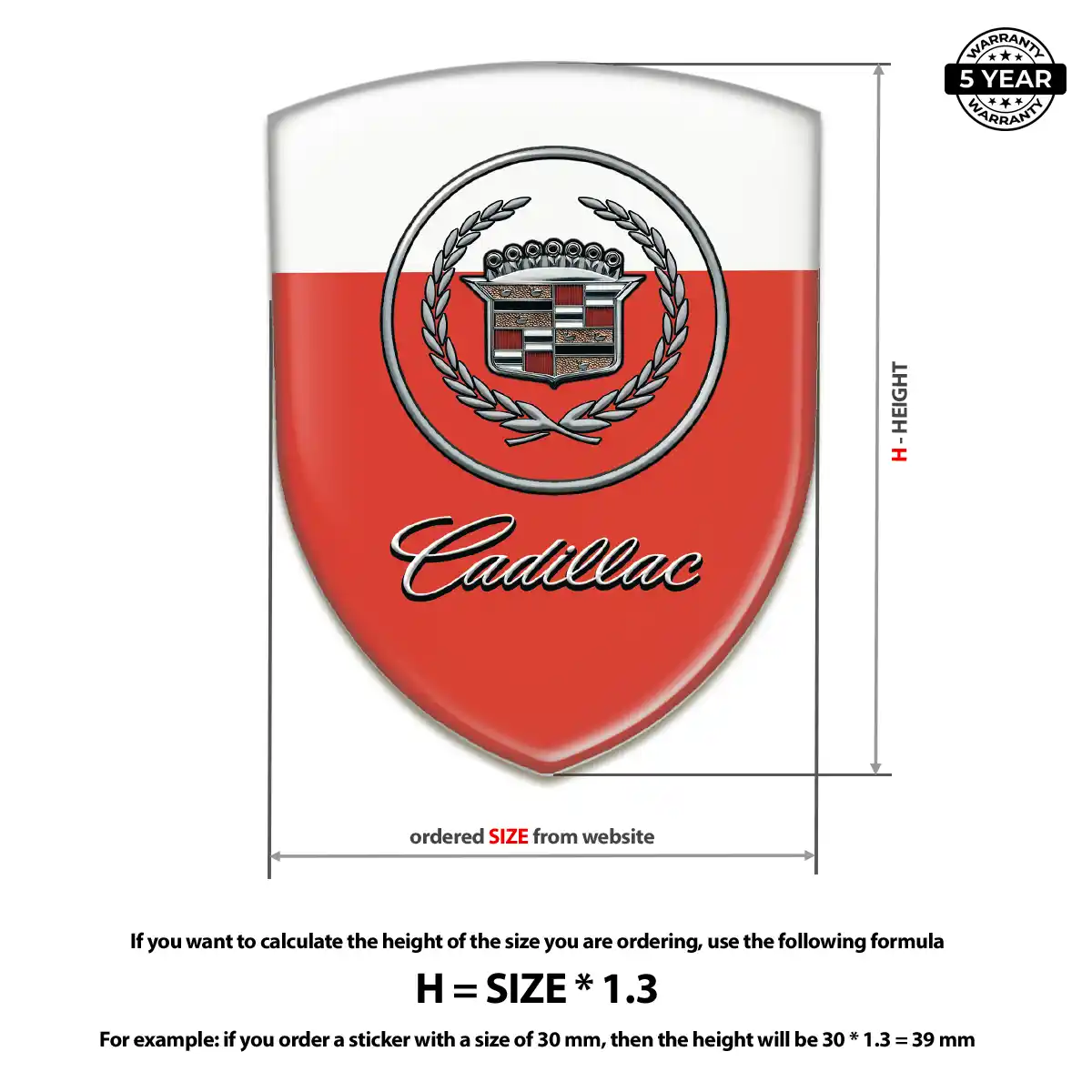 Cadillac Emblem Badge Outer Style