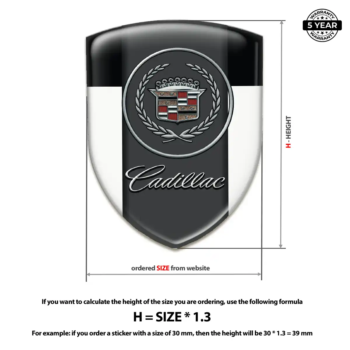 Cadillac Emblem Badge Prestige Line