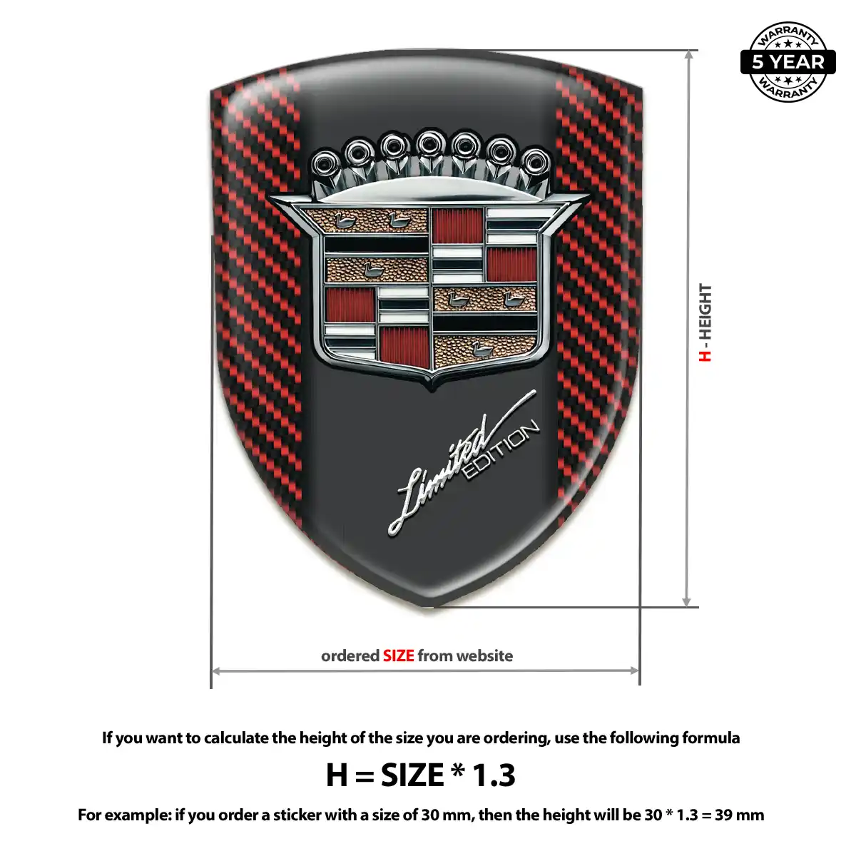 Cadillac Emblem Badge Vortex Elite