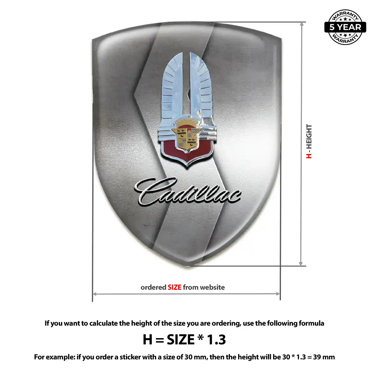 Cadillac Emblem Badge Vortex Series