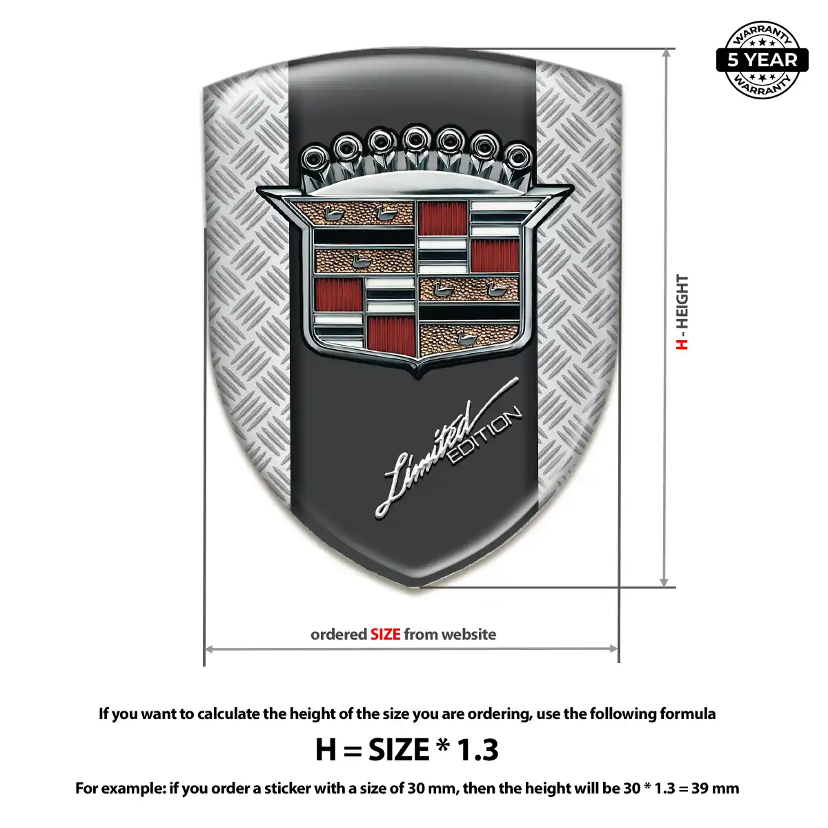Cadillac Emblem Crest Elite Finish