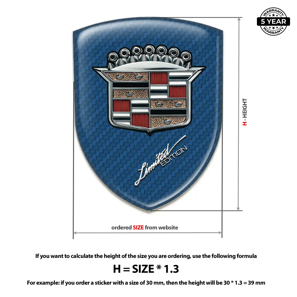 Cadillac Emblem Crest Performance Style