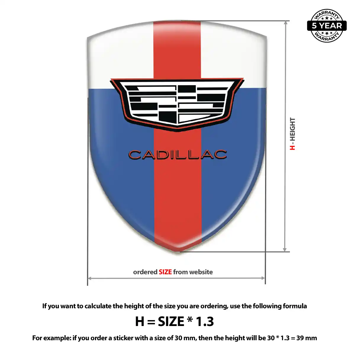 Cadillac Emblem Crest Resin Luxe