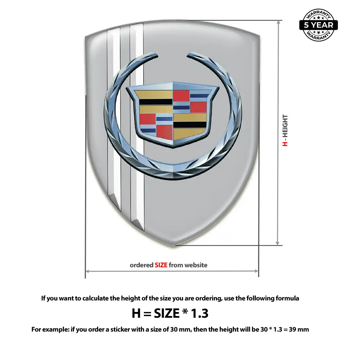 Cadillac Emblem Crest Vortex Elite