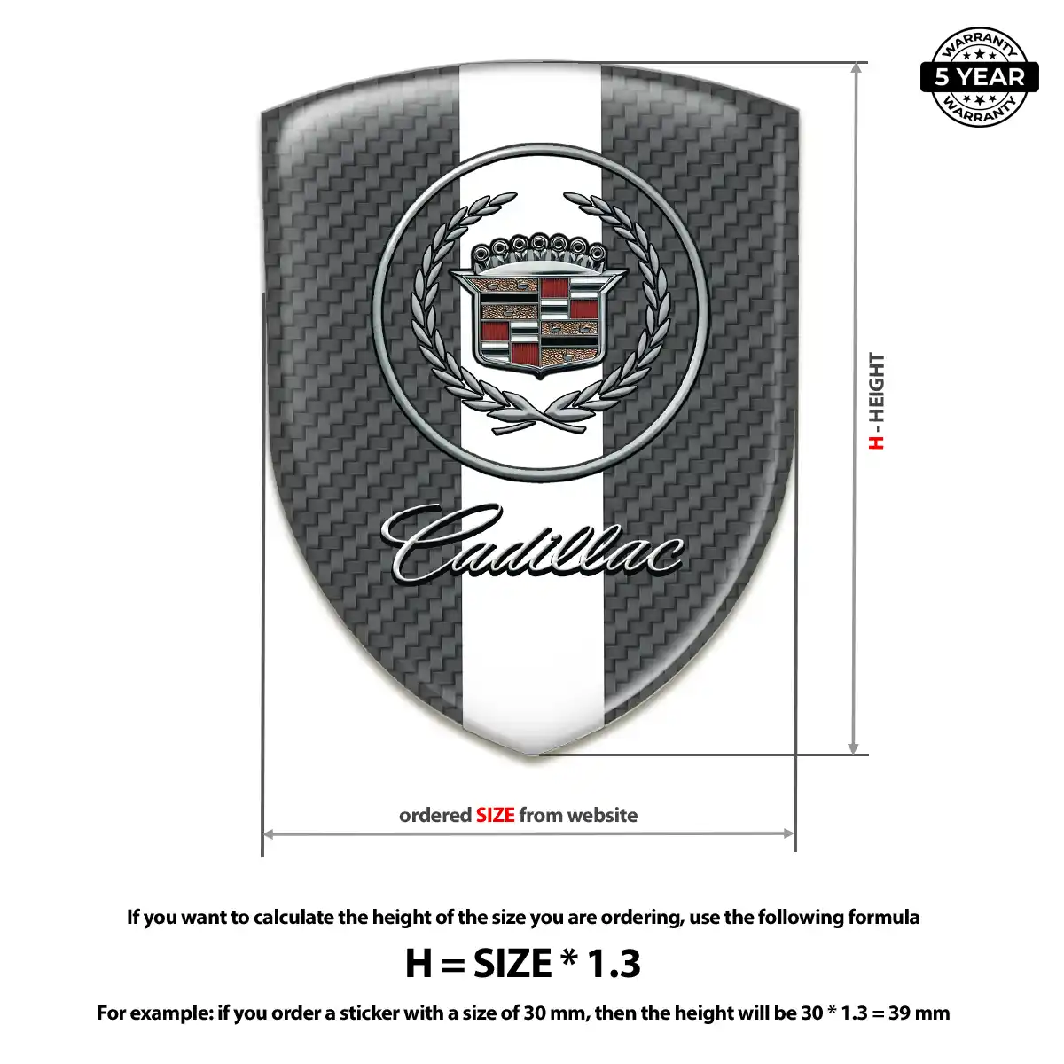 Cadillac Emblem Domed Badge Cabin Style