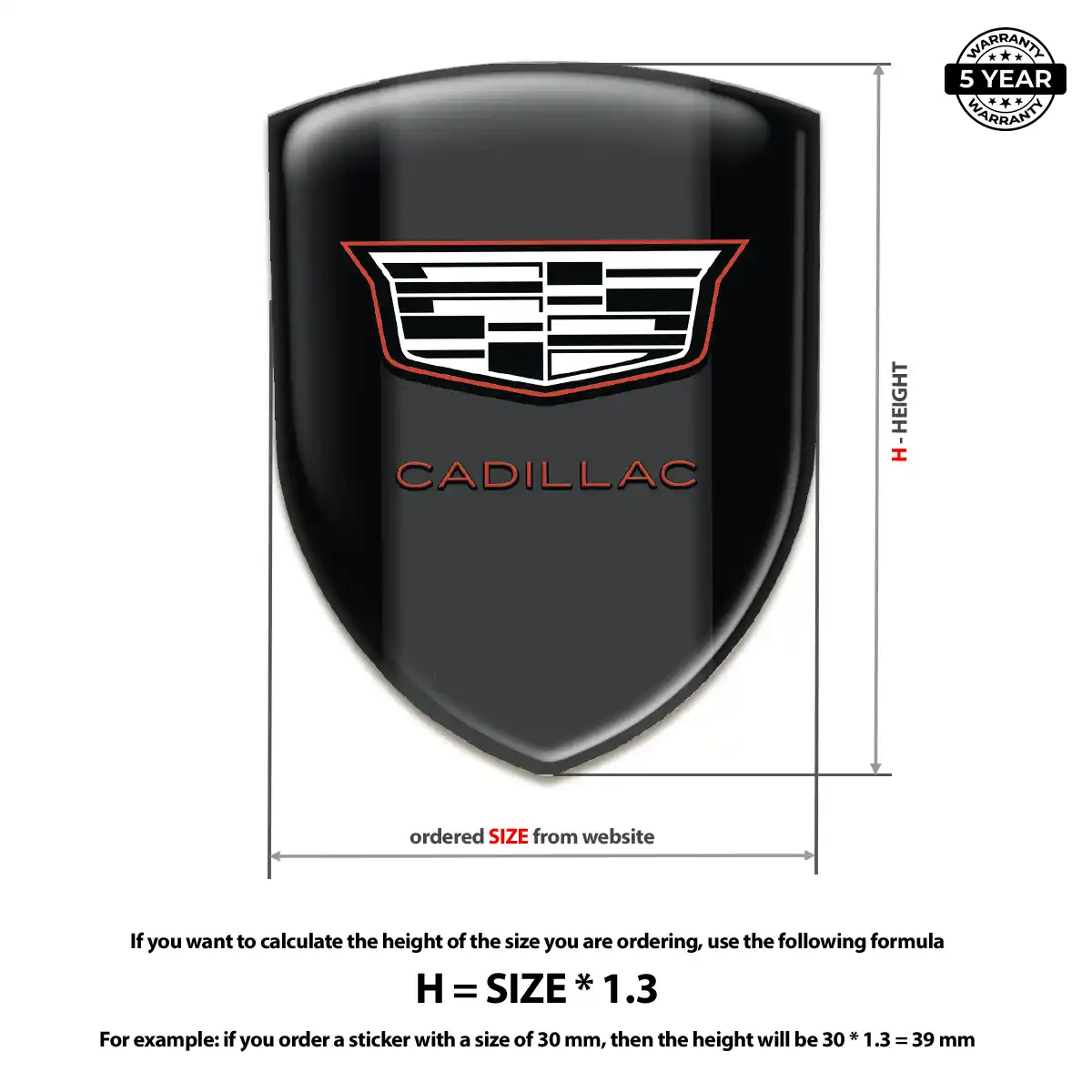 Cadillac Emblem Domed Badge Exclusive Series