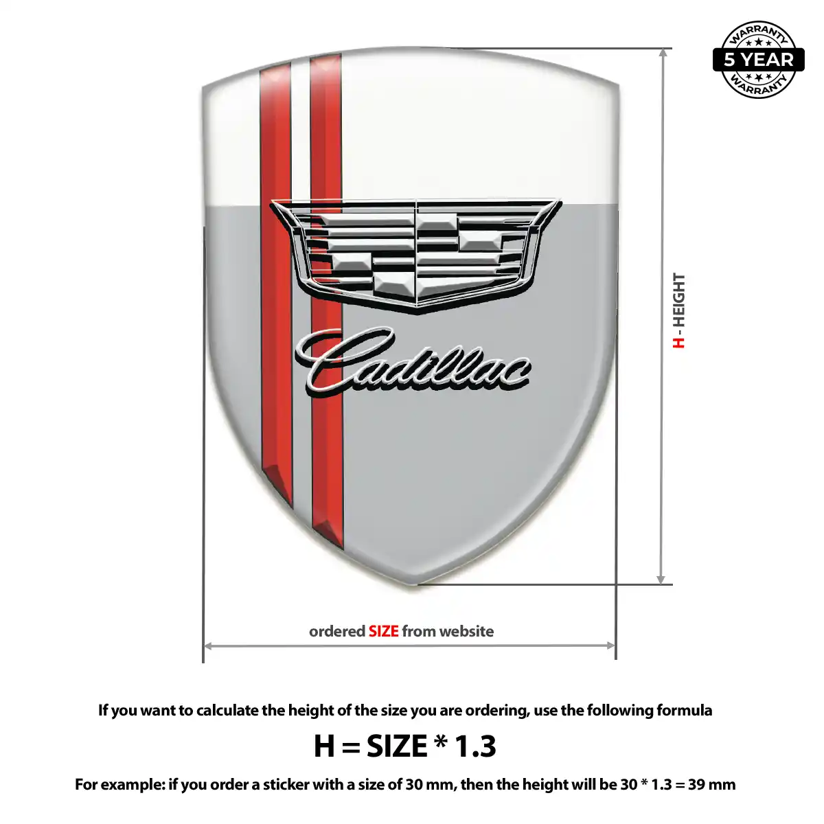 Cadillac Emblem Domed Badge Interior Luxe