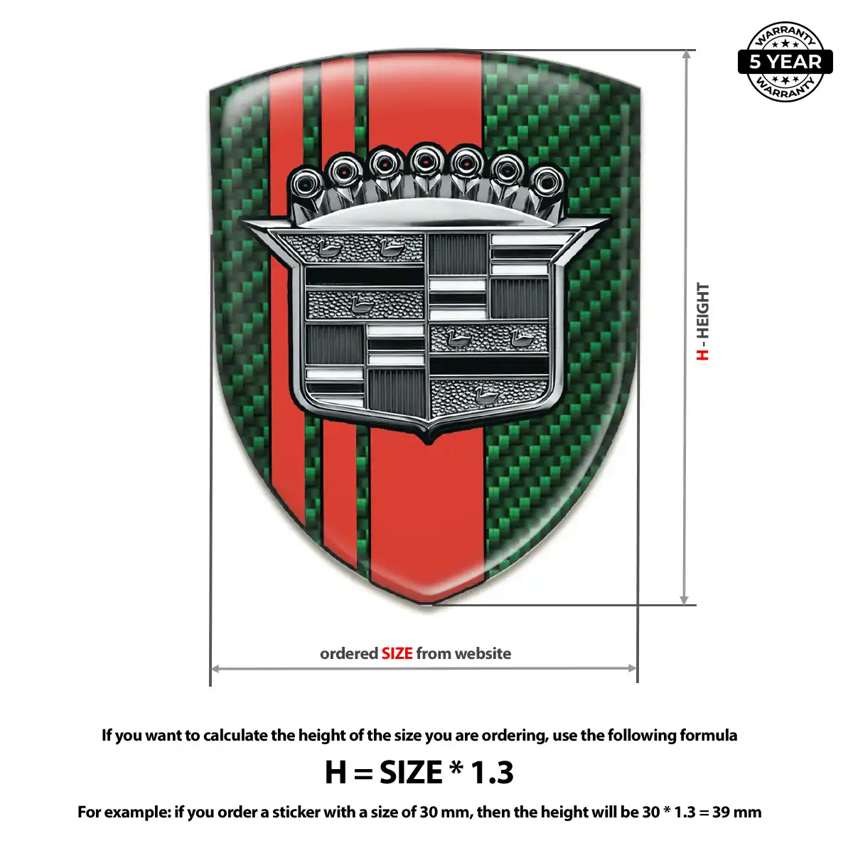 Cadillac Emblem Domed Badge Marked Edition