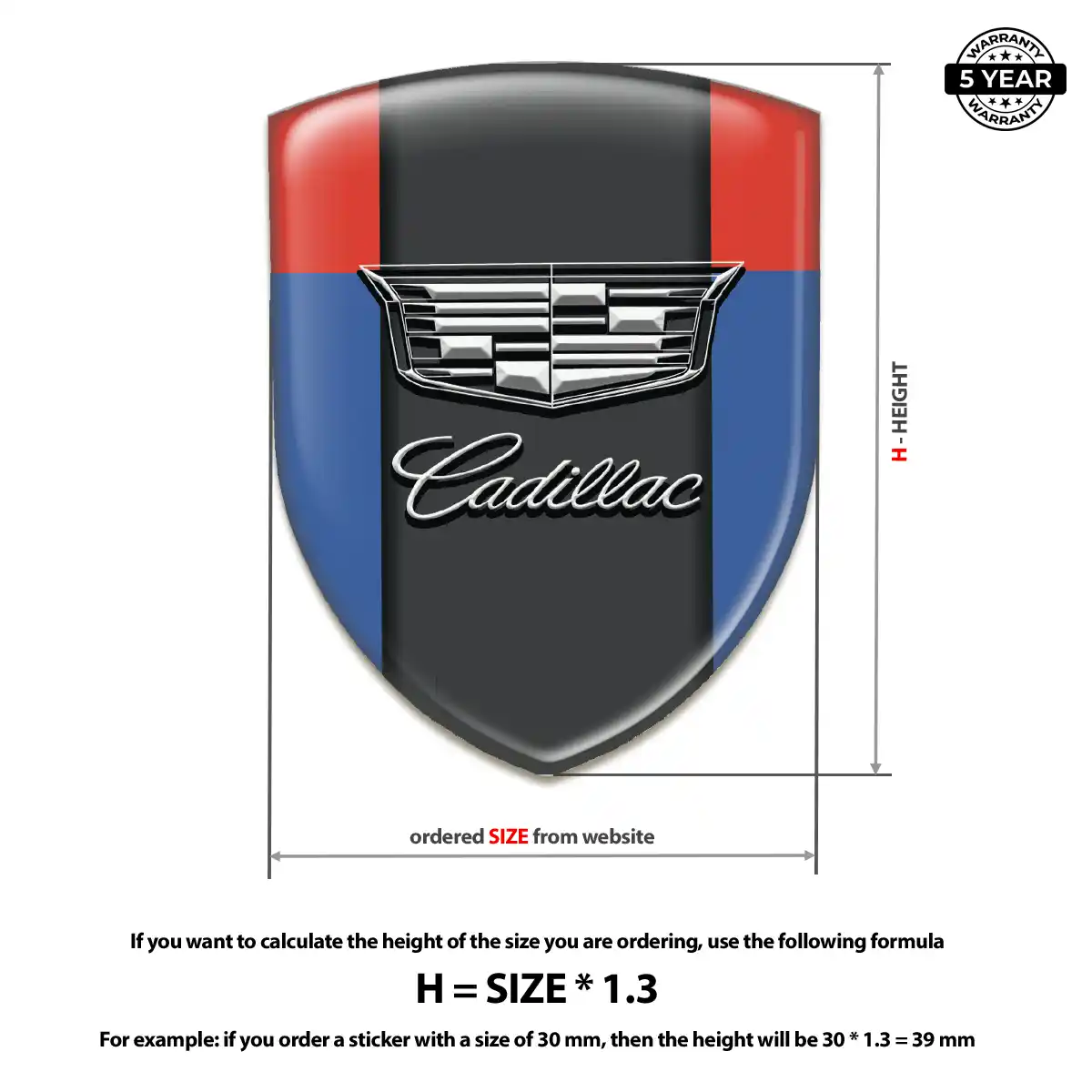 Cadillac Emblem Domed Badge Noble Edition