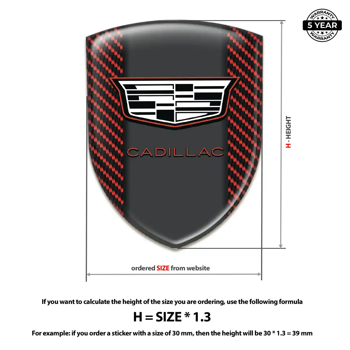Cadillac Emblem Domed Badge Opulent Line