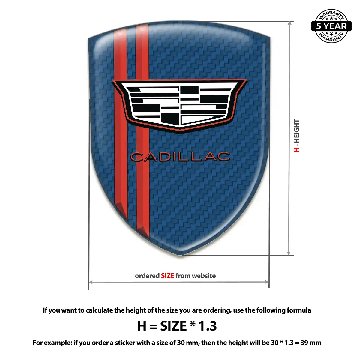 Cadillac Emblem Domed Badge Outer Style