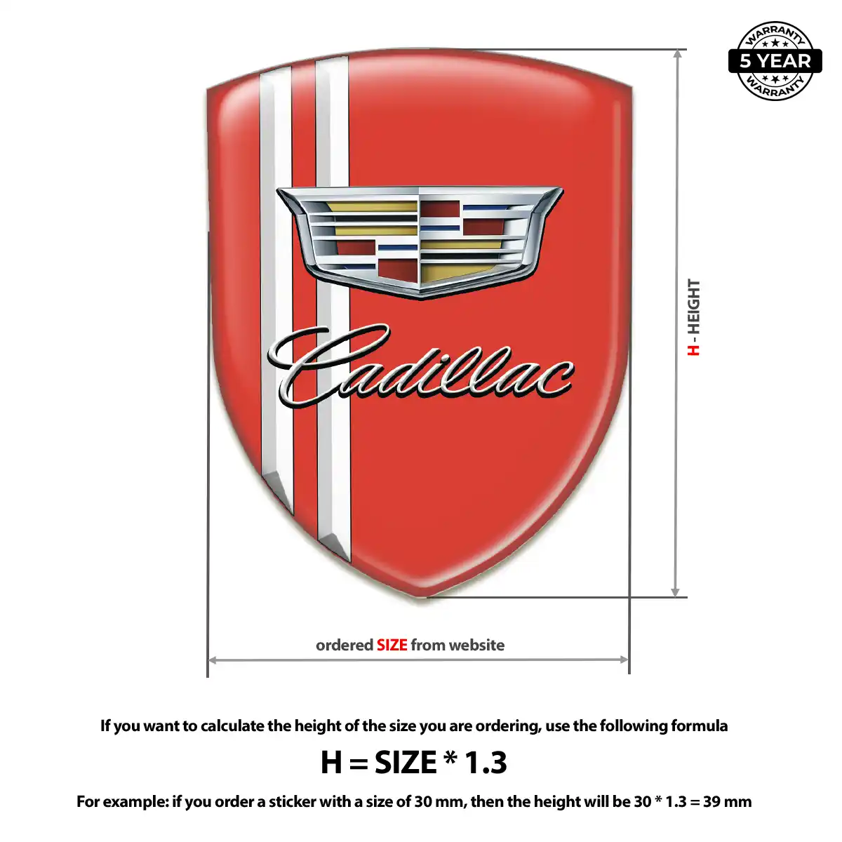 Cadillac Emblem Domed Badge Refined Design