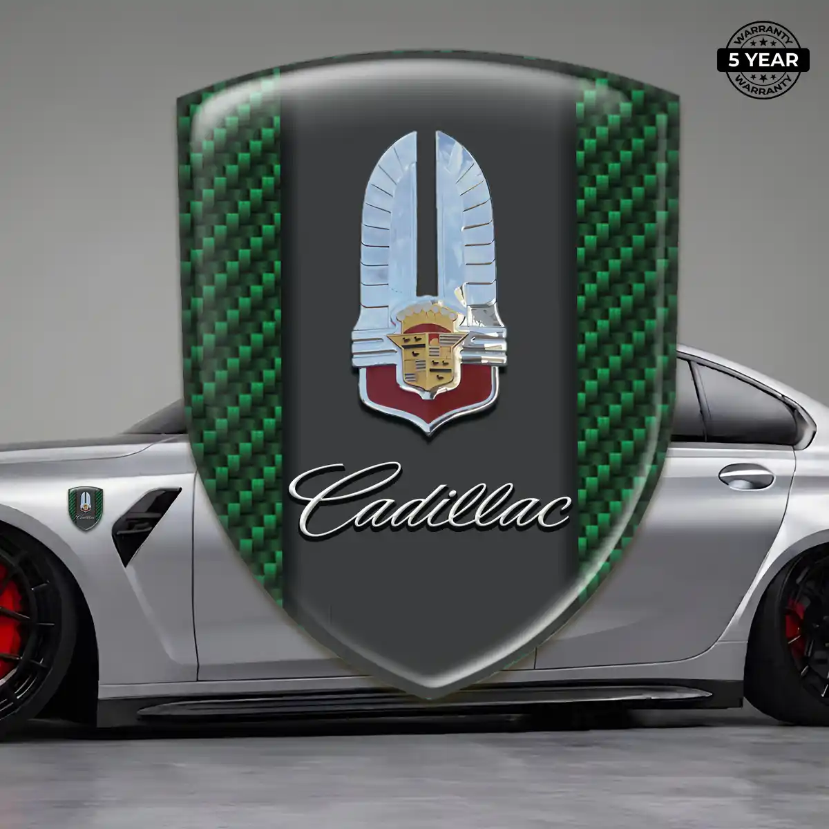 Cadillac Emblem Domed Badge Sport Tuning