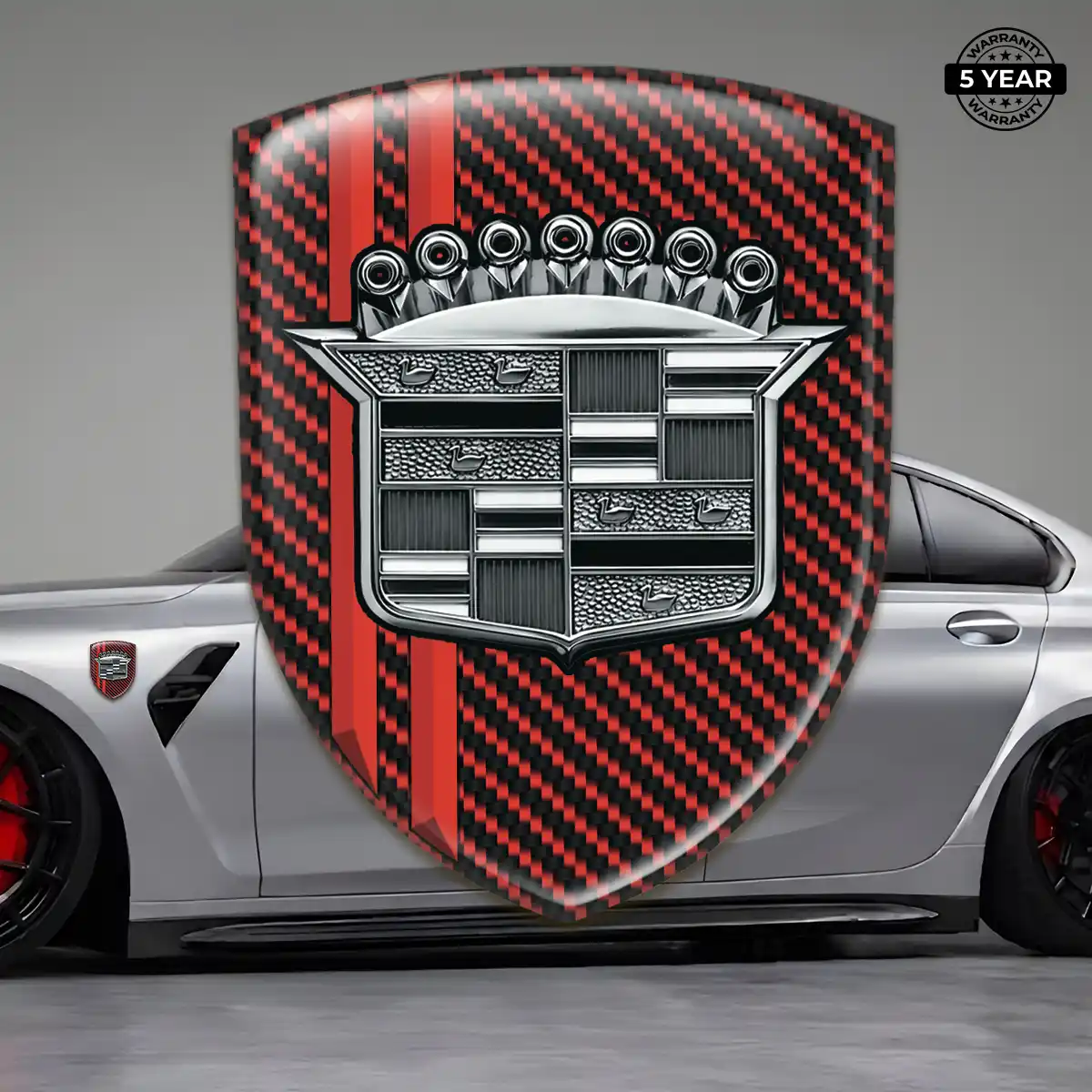 Cadillac Emblem Domed Badge Vortex Elite