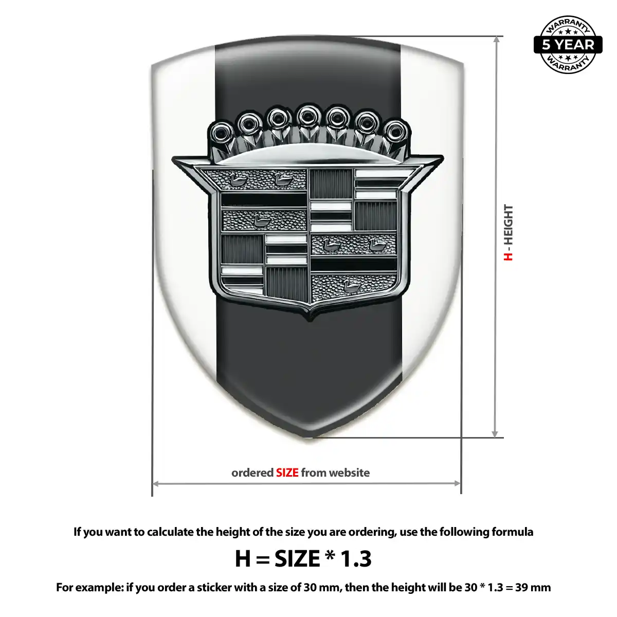 Cadillac Emblem Logo Badge Deluxe Edition