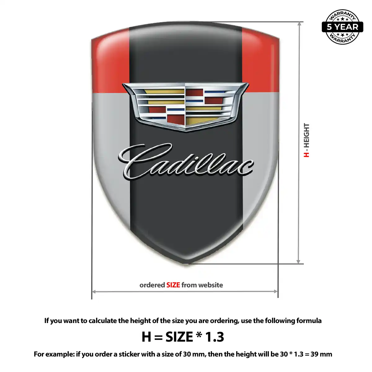 Cadillac Emblem Logo Badge Marked Edition